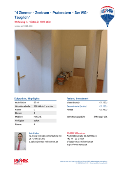 "4 Zimmer - Zentrum - Praterstern", Wohnung in Wien Wien