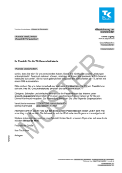 Anrede Versicherter - Techniker Krankenkasse