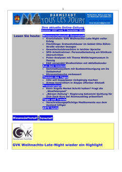 GVK Weihnachts-Late-Night wieder ein Highlight