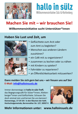 Infozettel - hallo in s&uuml;lz