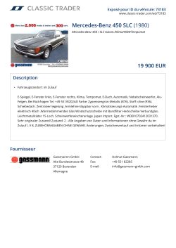 Mercedes-Benz 450 SLC (1980) 19 900 EUR