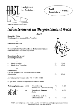 Silvester - Bergrestaurant First
