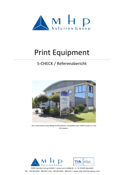 Print Equipment - MHP Solution Group