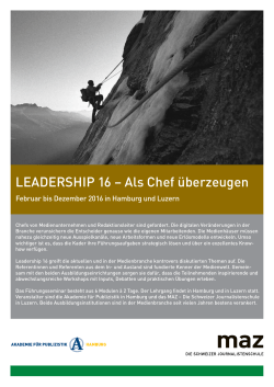 Leadership 16 – als Chef überzeugen