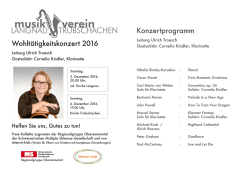 Programm - Musikverein Langnau Trubschachen