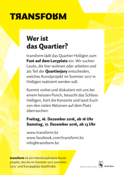 Infos hier - Holligen-Fischerm&auml;tteli Quartier