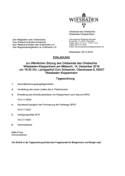 Ortsbeirat KloppenheimOrtsbeirat Kloppenheim