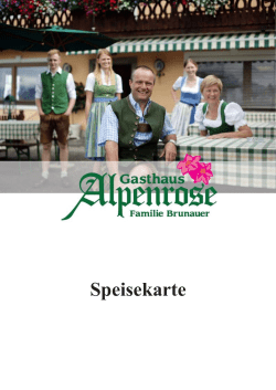 Speisekarte - Gasthaus Alpenrose