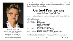 Gertrud Peer geb. Lang