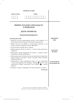 próbny egzamin gimnazjalny z operonem język niemiecki