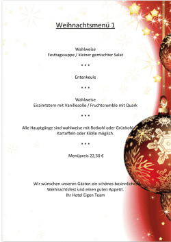 Weihnachtsmenü 1
