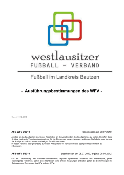 ABF des WFV - Westlausitzer Fußballverband