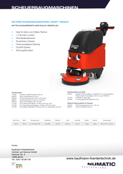 scheuersaugmaschinen - Kaufmann-Fördertechnik Vertrieb und
