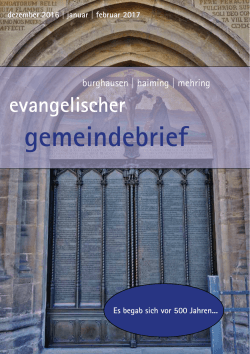 gemeindebrief - Evangelisch-Lutherische Kirche Burghausen