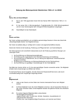 Satzung des MSC Odenkirchen