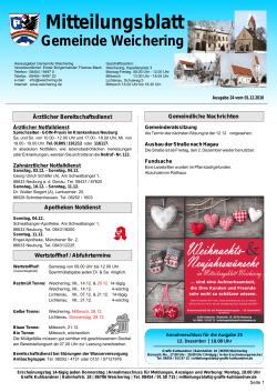 Mitteilungsblatt - Gemeinde Weichering