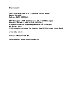 Impressum: Die Verantwortung und Erstellung dieser Seite