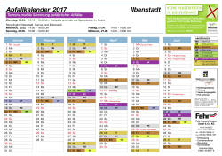 Abfallkalender Ilbenstadt 2017