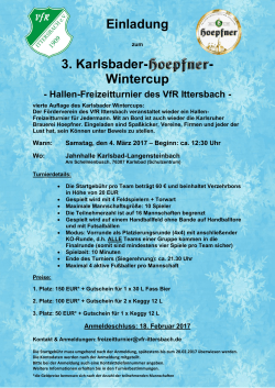 Einladung 3. Karlsbader- - Wintercup