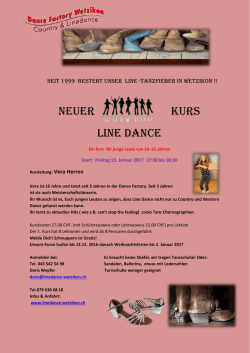 Infoblatt - Dance Factory Wetzikon
