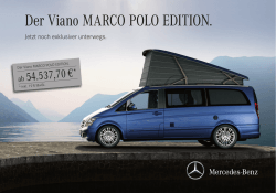 Der Viano MARCO POLO EDITION. - Mercedes-Benz