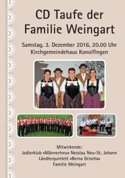 CD Taufe der Familie Weingart