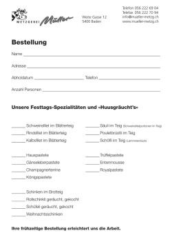 Festtags-Spezialit&auml;ten