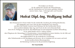 Hofrat Dipl.-Ing. Wolfgang Inthal