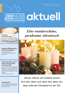 Eine wundersch&ouml;ne, geruhsame Adventszeit