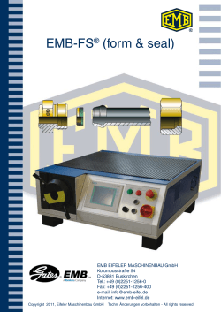 GATES EMB - Rohrendenumformmaschine Typ FS 93