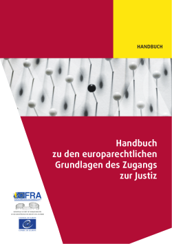 Handbuch zu den europarechtlichen Grundlagen des Zugangs zur