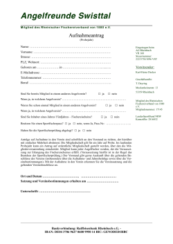 Aufnahmeantrag-Probejahr - Angelfreunde Swisttal e.V.