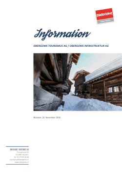 Information - Obergoms Tourismus