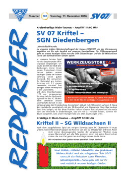 SV 07 Kriftel – SGN Diedenbergen