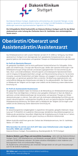 Oberärztin/Oberarzt und Assistenzärztin/Assistenzarzt