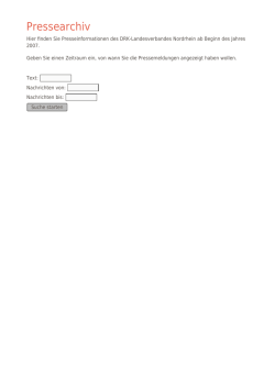 Pressearchiv - DRK Landesverband Nordrhein