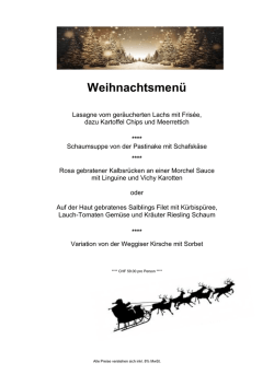 Weihnachtsmenü - Central am See