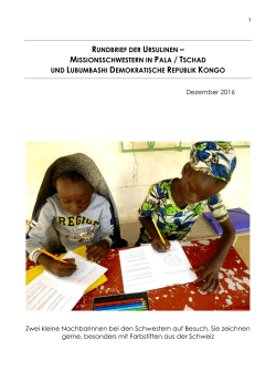missionsschwestern in pala / tschad - sœurs de Sainte