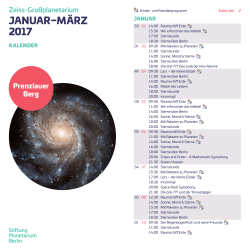 Kalender Jan–März 2017 - Stiftung Planetarium Berlin