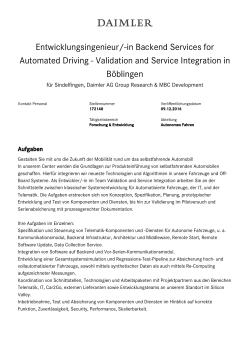 in Backend Services for Automated Driving - Validation