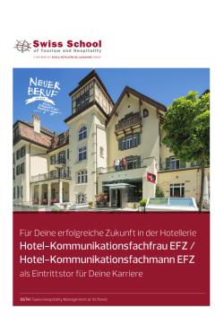 Hotel-Kommunikationsfachfrau/-mann EFZ