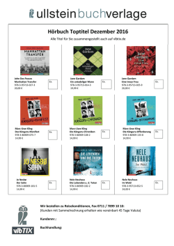 H&ouml;rbuch Toptitel Dezember 2016