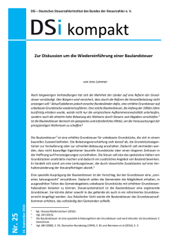 DSi kompakt Nr. 25 - Deutsches Steuerzahlerinstitut