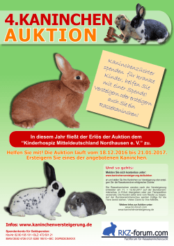Kaninchenzüchter spenden für kranke Kinder, helfen Sie mit einer