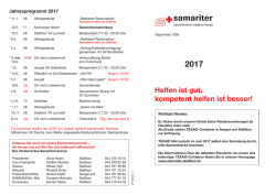 Jahresprogramm 2017 - Samariter