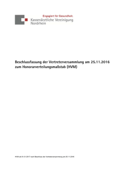 HVM - Kassen&auml;rztliche Vereinigung Nordrhein