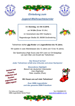 Jugend Weihnachtstunier