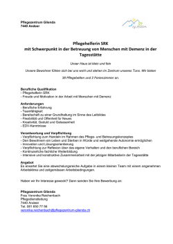 im Inserat - Pflegezentrum Glienda
