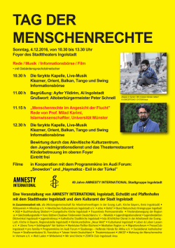 Programm zur Veranstaltung zum Tag der Menschenrechte