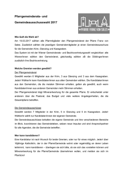 Infos finden Sie hier - Pfarre Franz von Sales